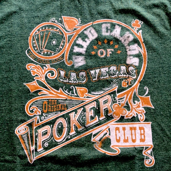 Wild Cards of Las Vegas Poker Club T-shirt - Picture 2 of 3